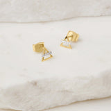 Picture of Luna Rae Solid 9k Gold Air Element Studs