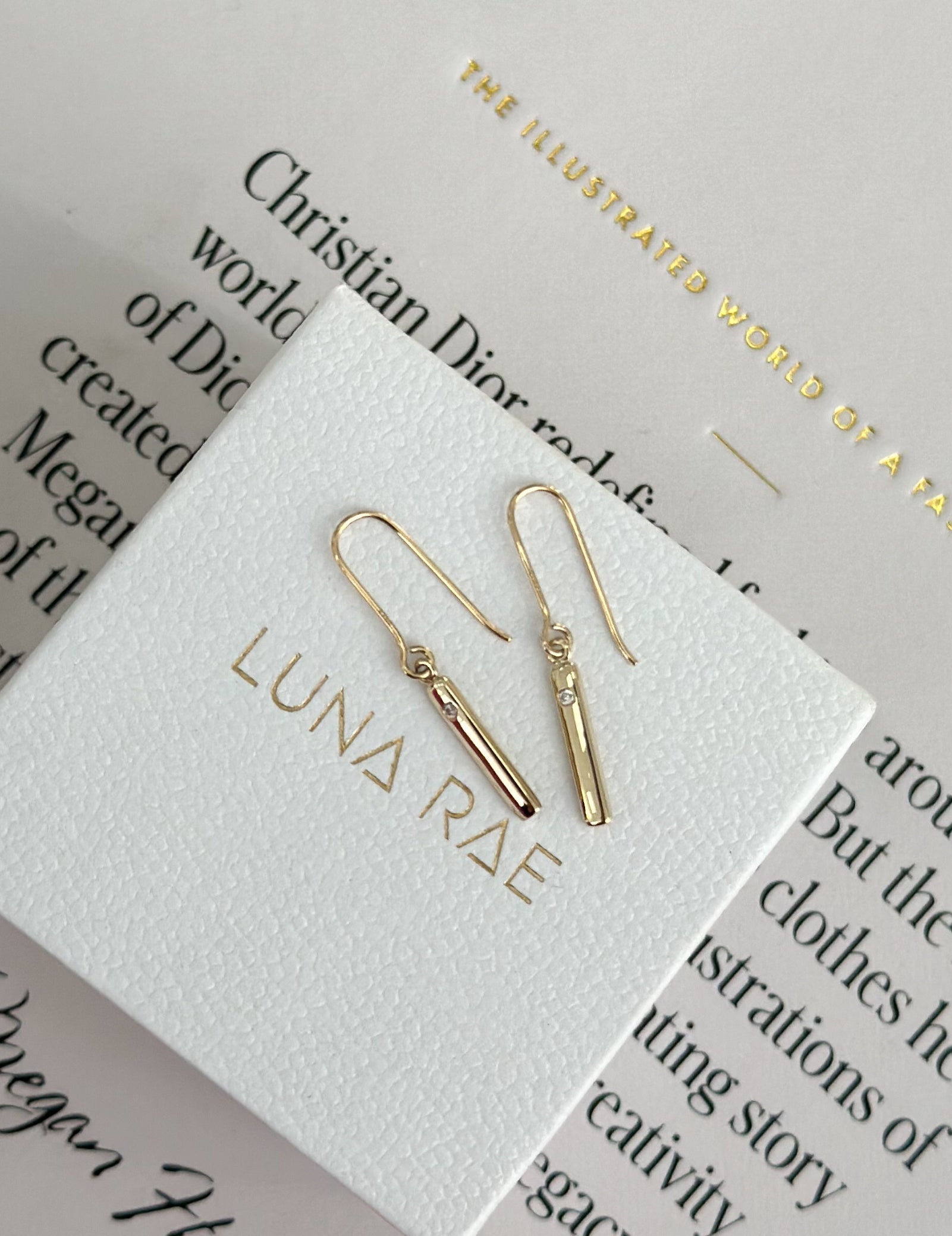 Picture of Luna Rae Solid 9k Gold Amore Earrings