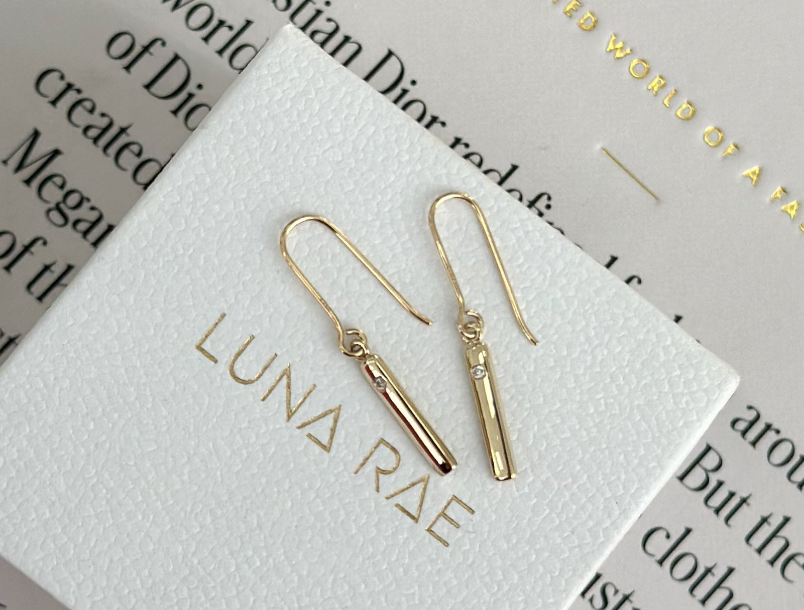 Picture of Luna Rae Solid 9k Gold Amore Earrings