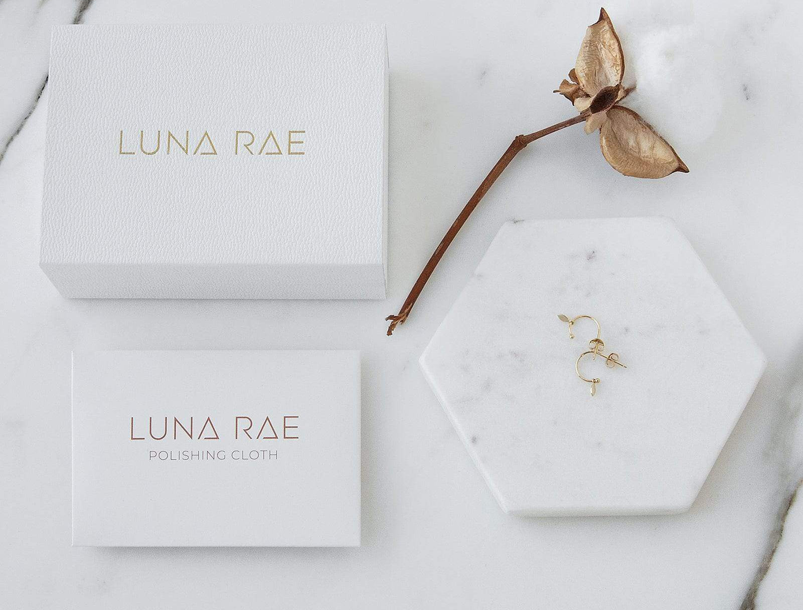 Picture of Luna Rae Solid 9k Gold Drops of Dawn Earrings