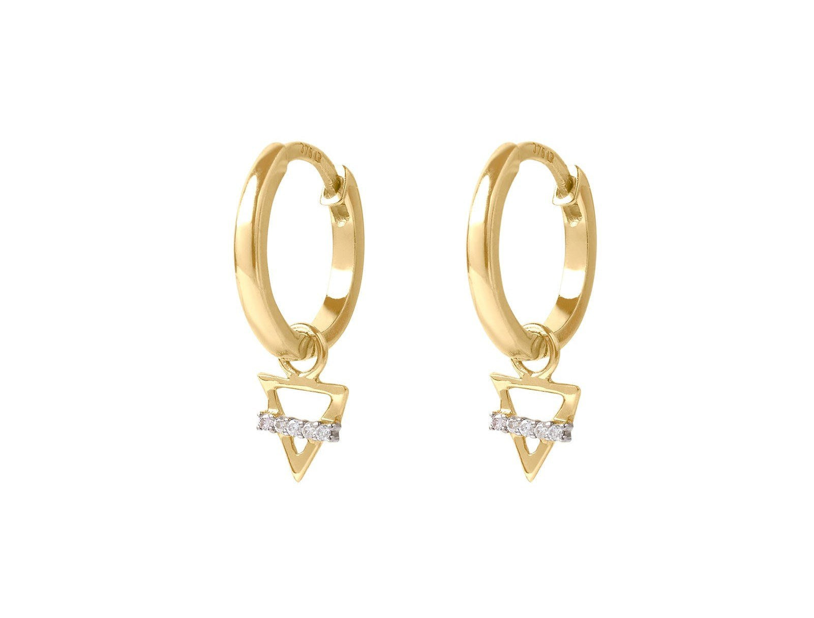 Picture of Luna Rae Solid 9k Gold Earth Element Hoops