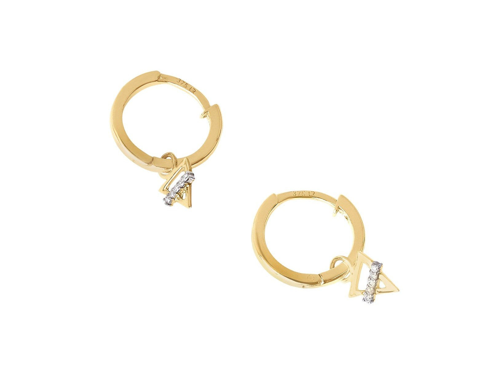 Picture of Luna Rae Solid 9k Gold Earth Element Hoops