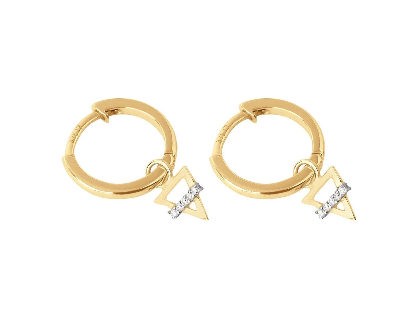 Picture of Luna Rae Solid 9k Gold Earth Element Hoops