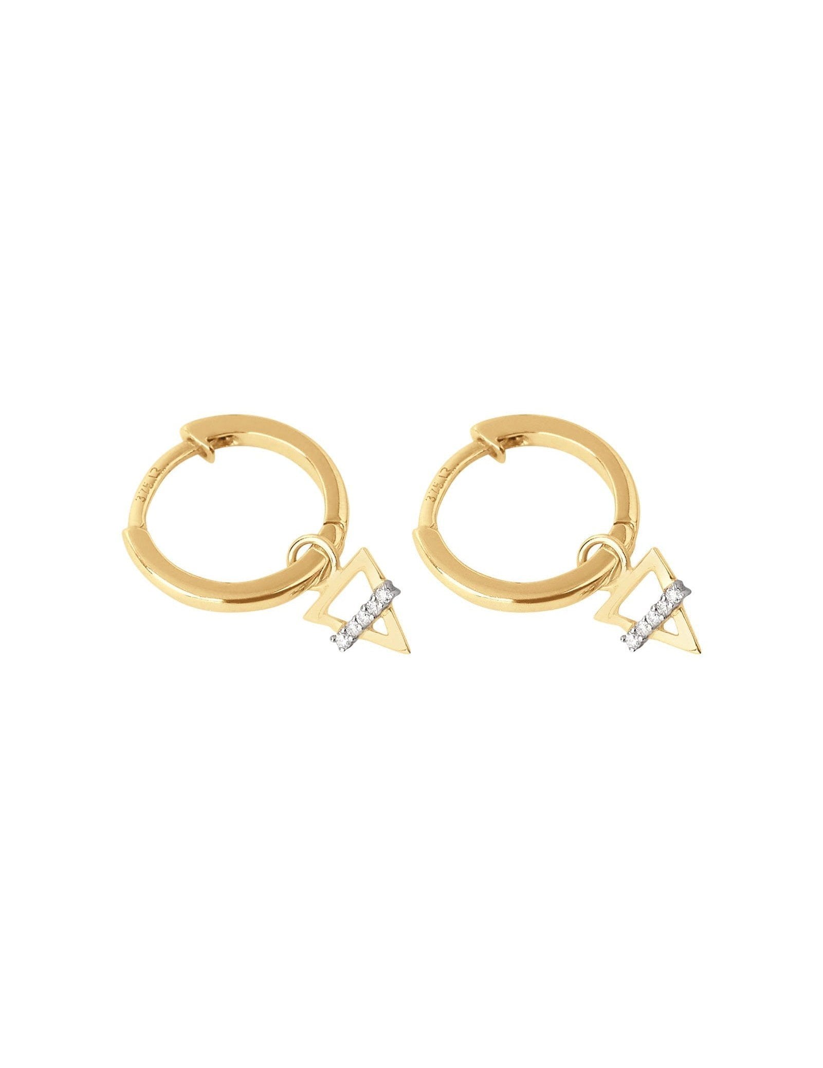 Picture of Luna Rae Solid 9k Gold Earth Element Hoops