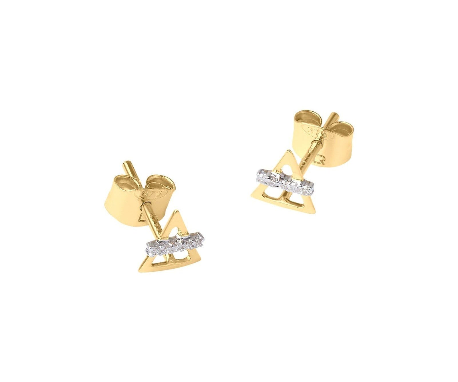 Picture of Luna Rae Solid 9k Gold Earth Element Studs