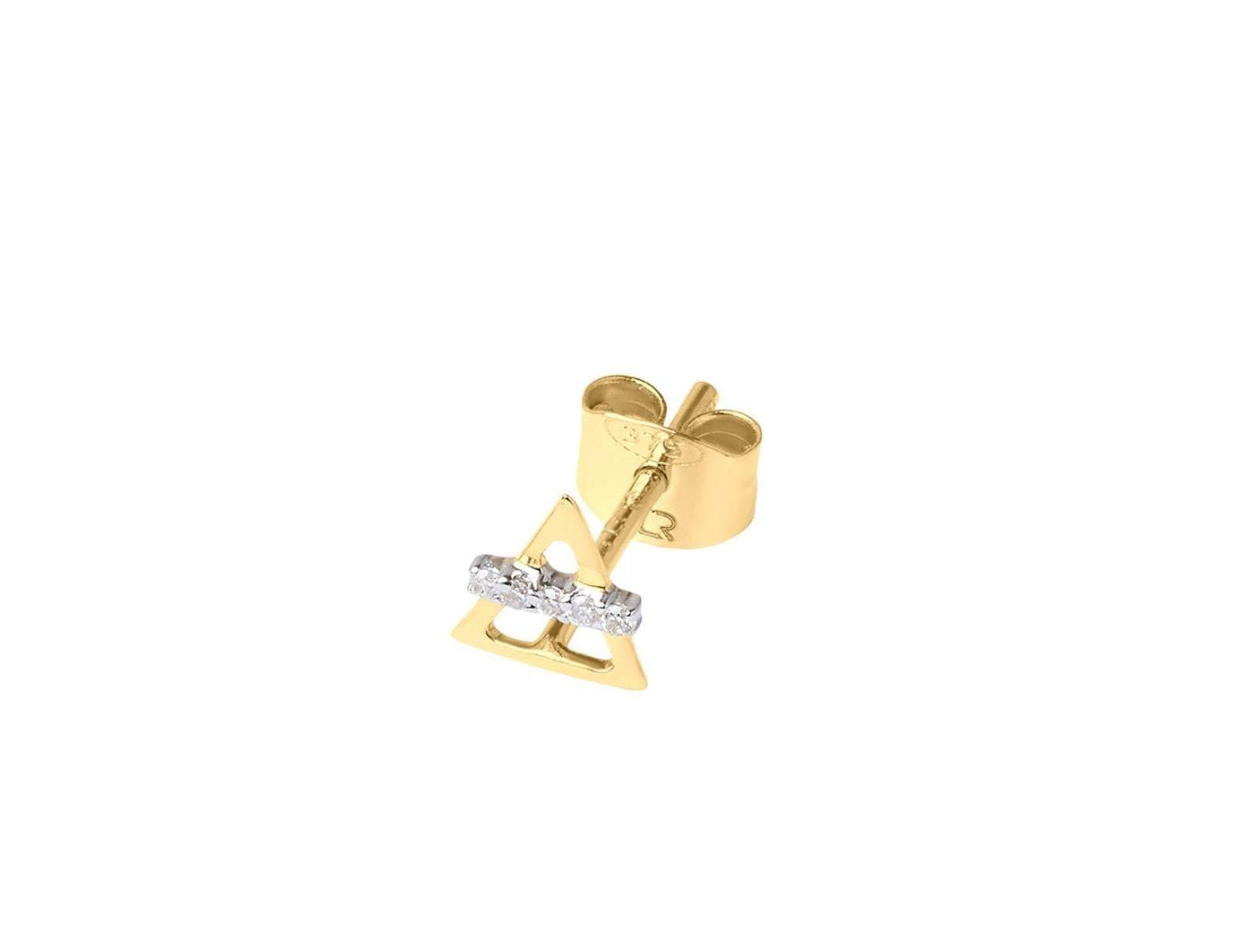 Picture of Luna Rae Solid 9k Gold Earth Element Studs