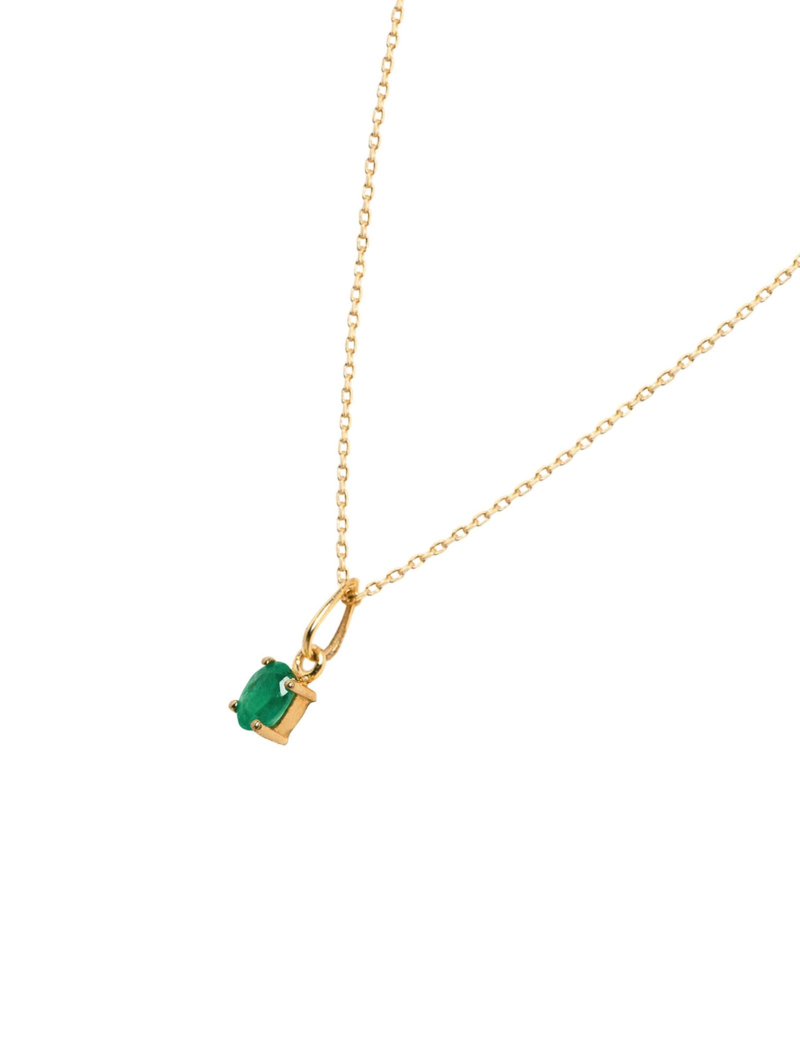 Picture of Luna Rae Solid 9k Gold Emerald Necklace