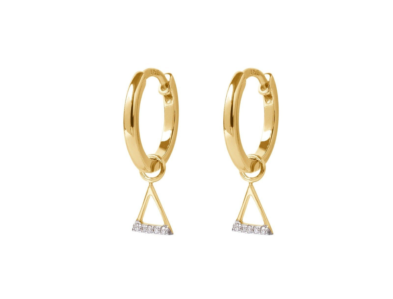 Picture of Luna Rae Solid 9k Gold Fire Element Hoops