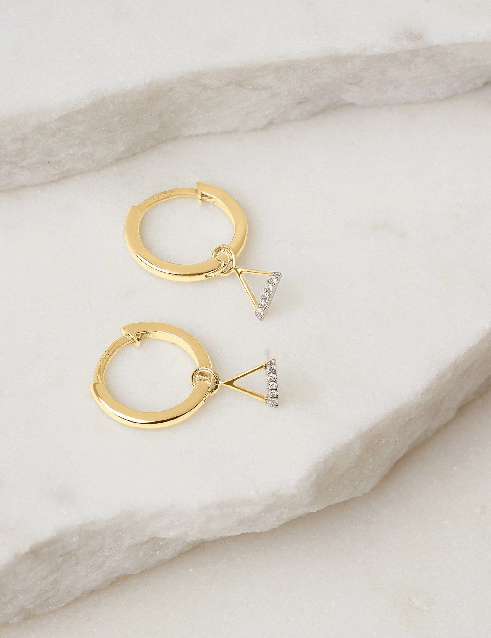 Picture of Luna Rae Solid 9k Gold Fire Element Hoops