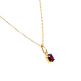 Picture of Luna Rae Solid 9k Gold Garnet Necklace