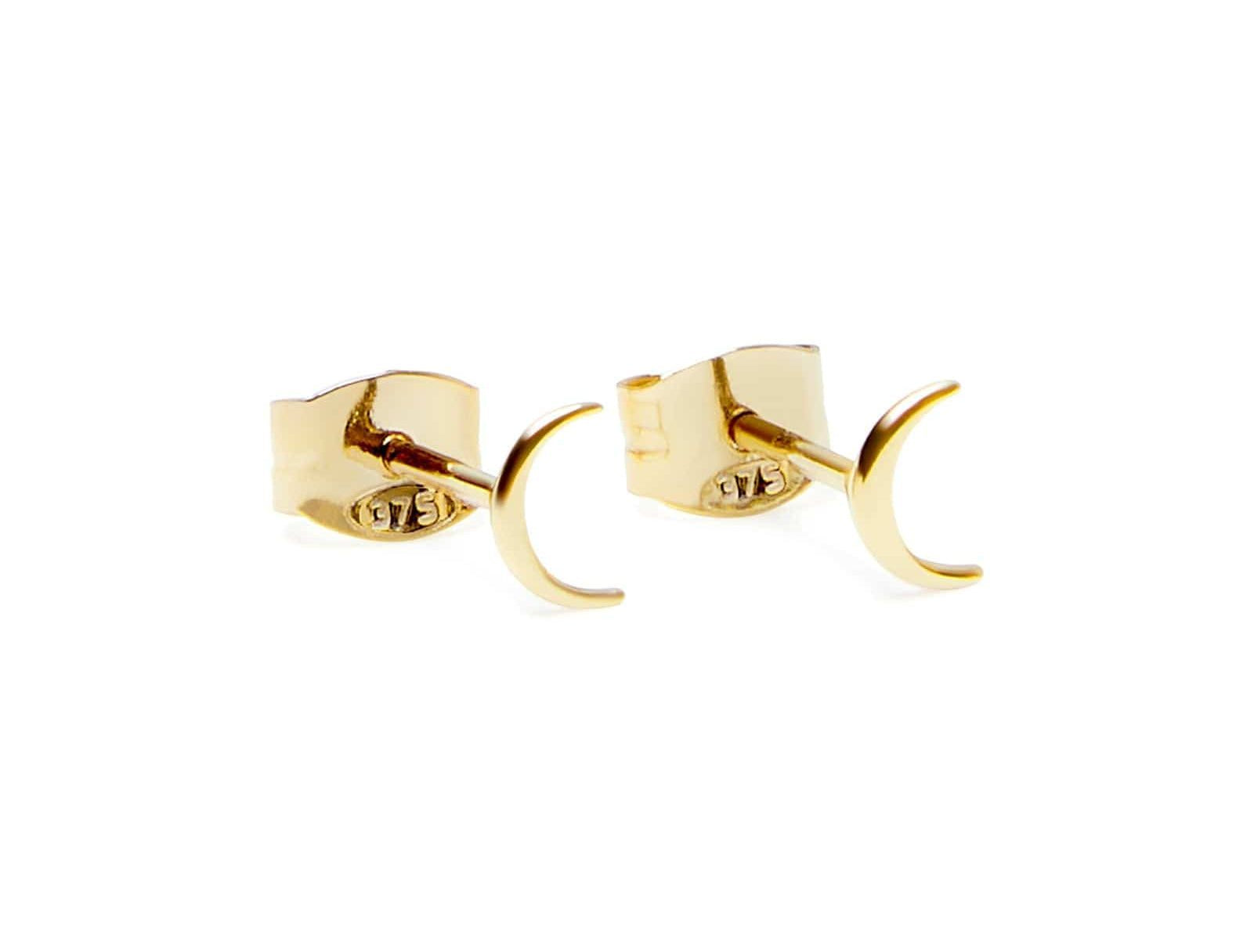 Picture of Luna Rae Solid 9k Gold Moon Studs