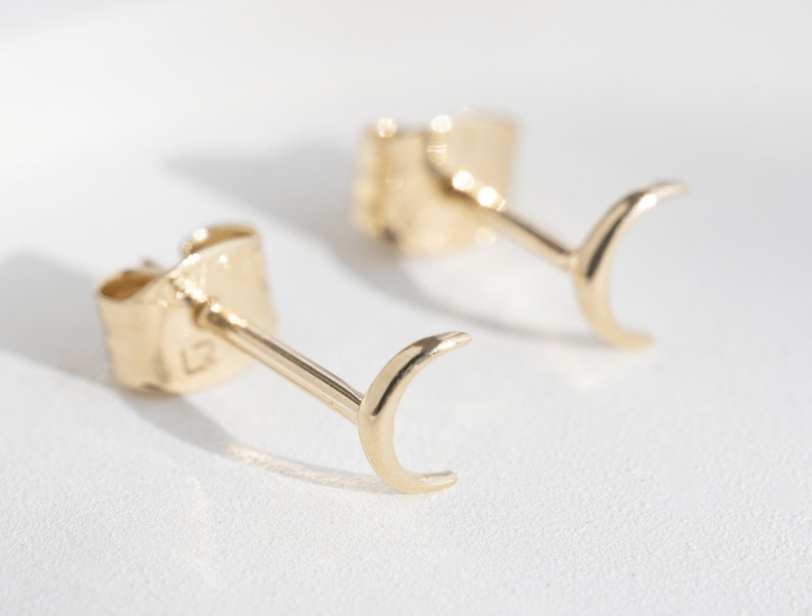 Picture of Luna Rae Solid 9k Gold Moon Studs