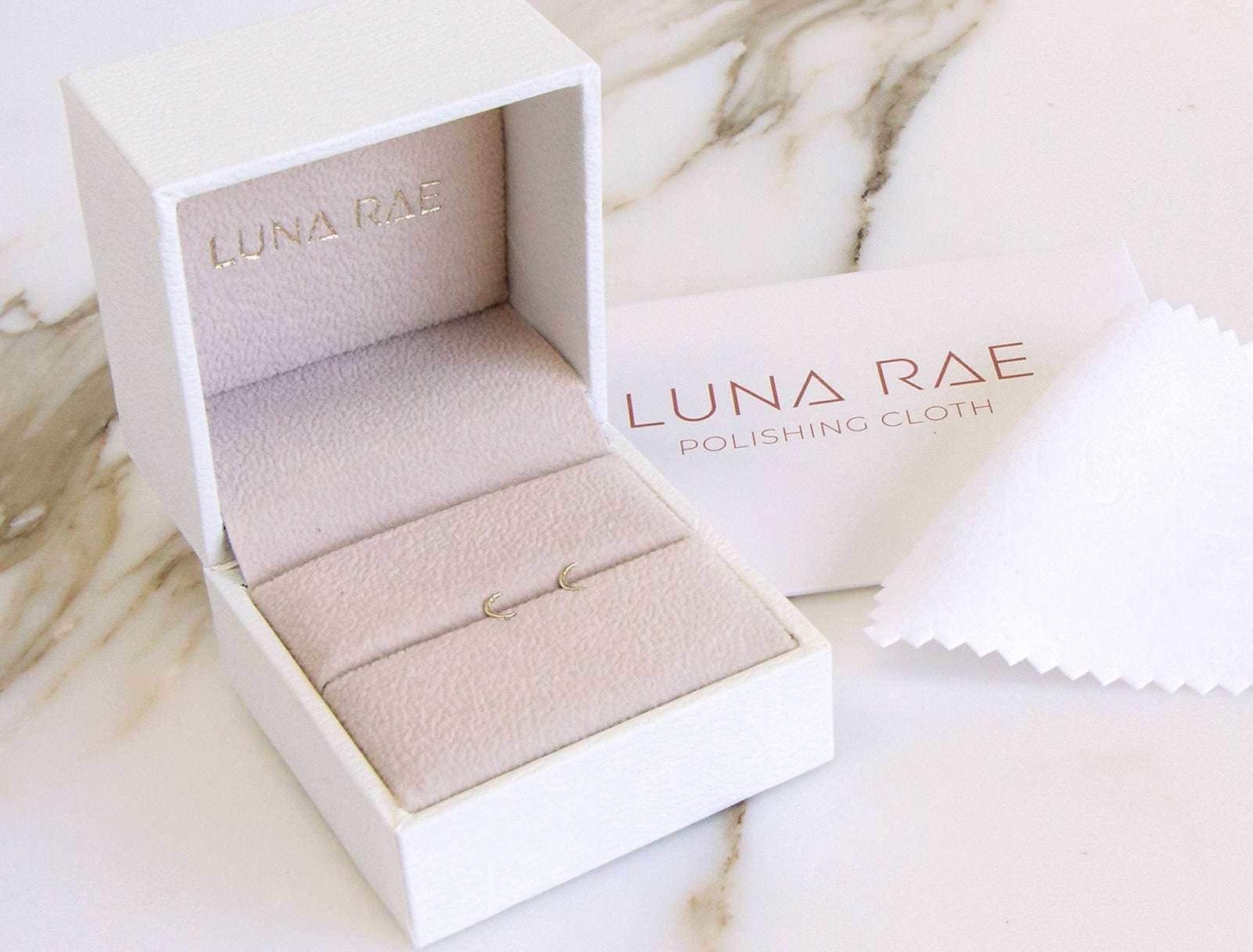 Picture of Luna Rae Solid 9k Gold Moon Studs