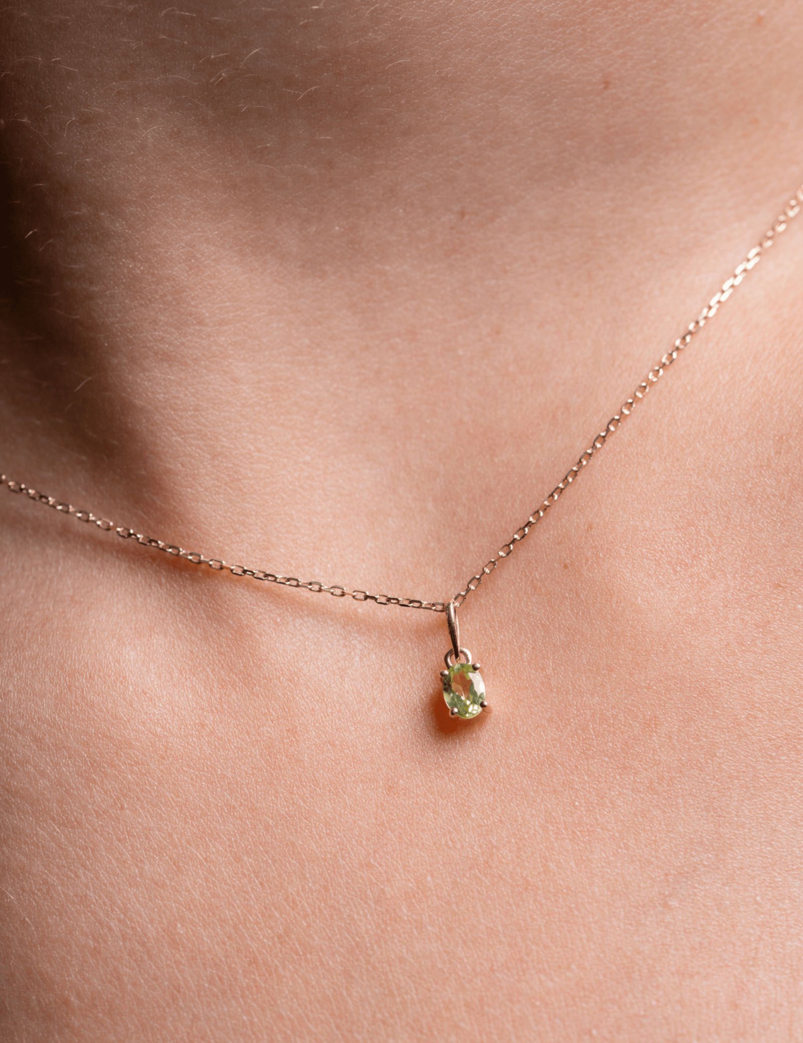 Picture of Luna Rae Solid 9k Gold Peridot Necklace