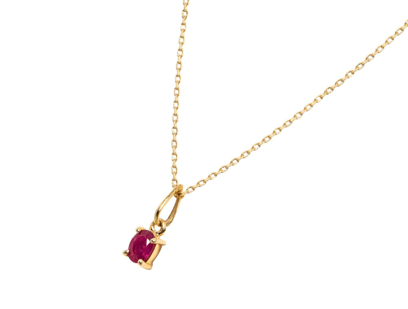 Picture of Luna Rae Solid 9k Gold Ruby Necklace