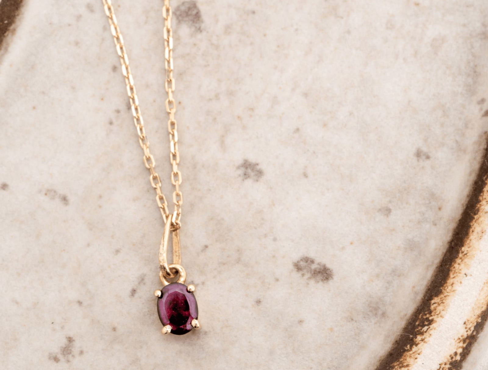 Picture of Luna Rae Solid 9k Gold Ruby Necklace