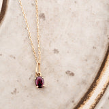 Picture of Luna Rae Solid 9k Gold Ruby Necklace