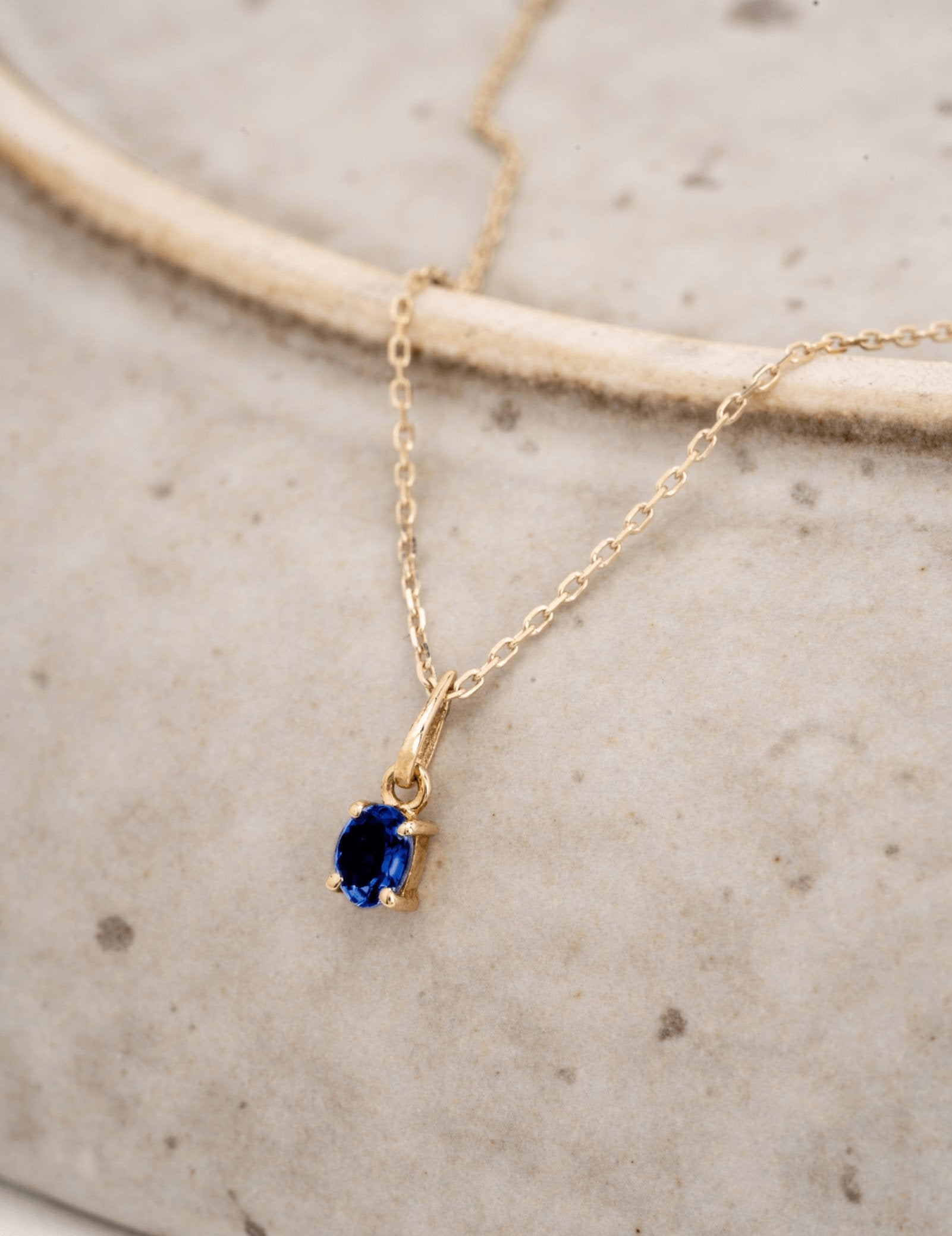 Picture of Luna Rae Solid 9k Gold Sapphire Necklace