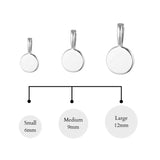 Silver Flat Disc Imprint Pendant