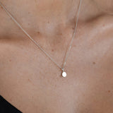 Silver Flat Disc Imprint Pendant