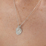 Silver Flat Disc Imprint Pendant