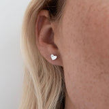 Silver Sweetheart Studs