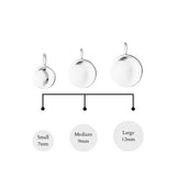 Silver Waved Disc Imprint Pendant