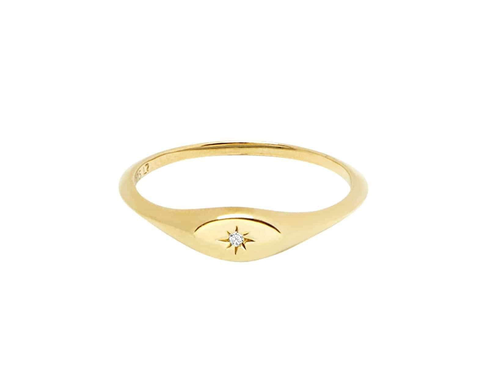 Picture of Luna Rae Solid 9k Gold Sol Ring