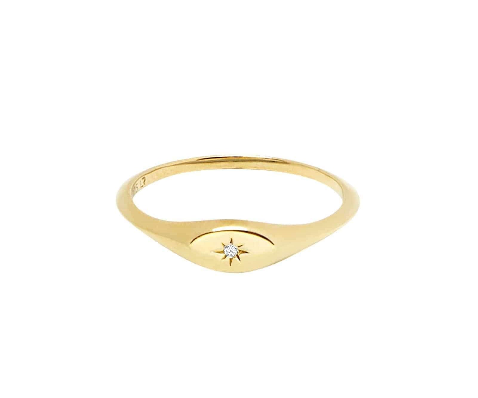 Picture of Luna Rae Solid 9k Gold Sol Ring