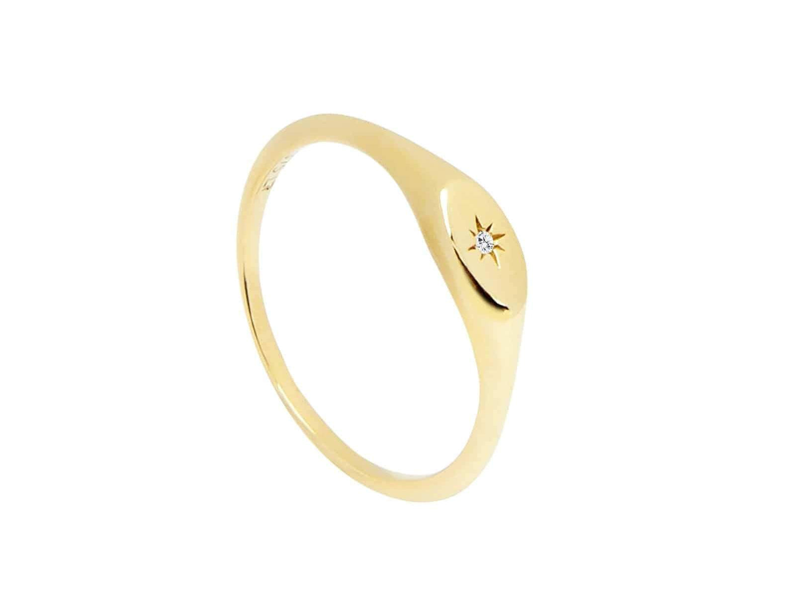 Picture of Luna Rae Solid 9k Gold Sol Ring