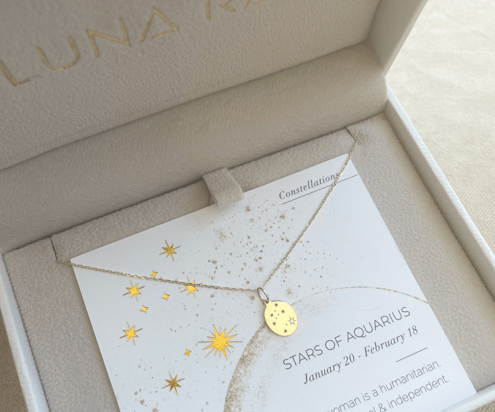 Picture of Luna Rae Solid 9k Gold Stars of Aquarius