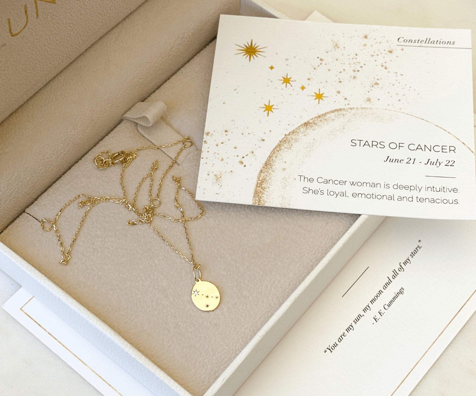 Picture of Luna Rae Solid 9k Gold Stars of Cancer