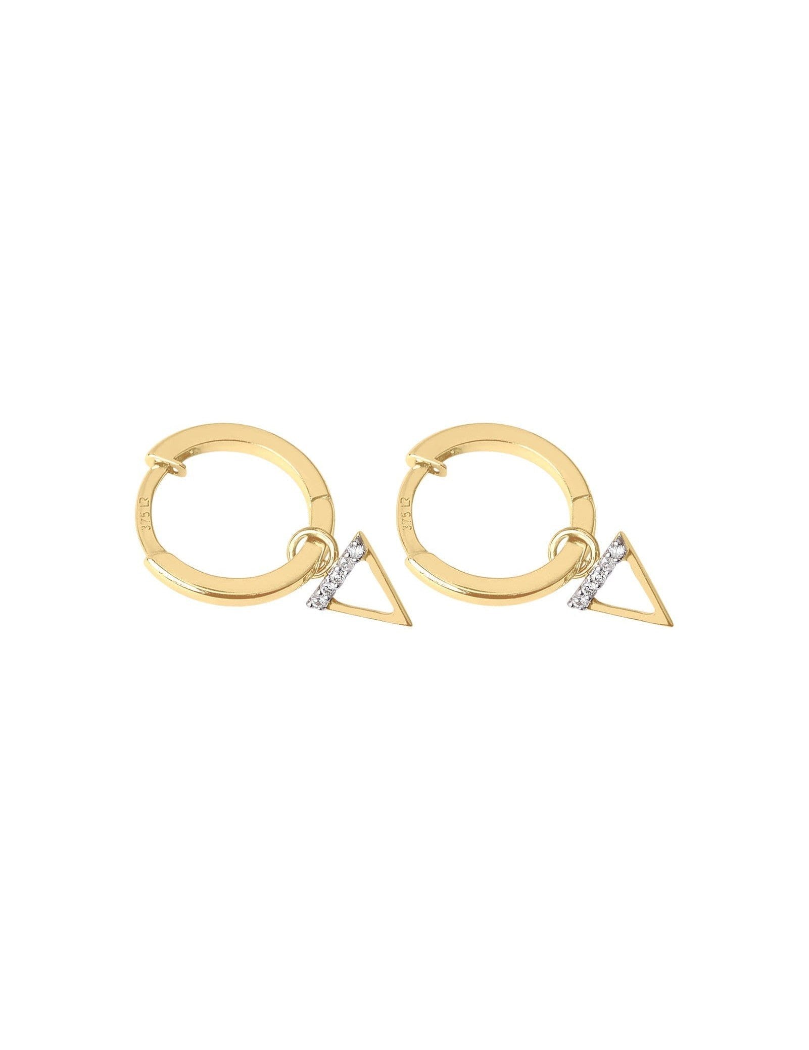 Picture of Luna Rae Solid 9k Gold Water Element Hoops